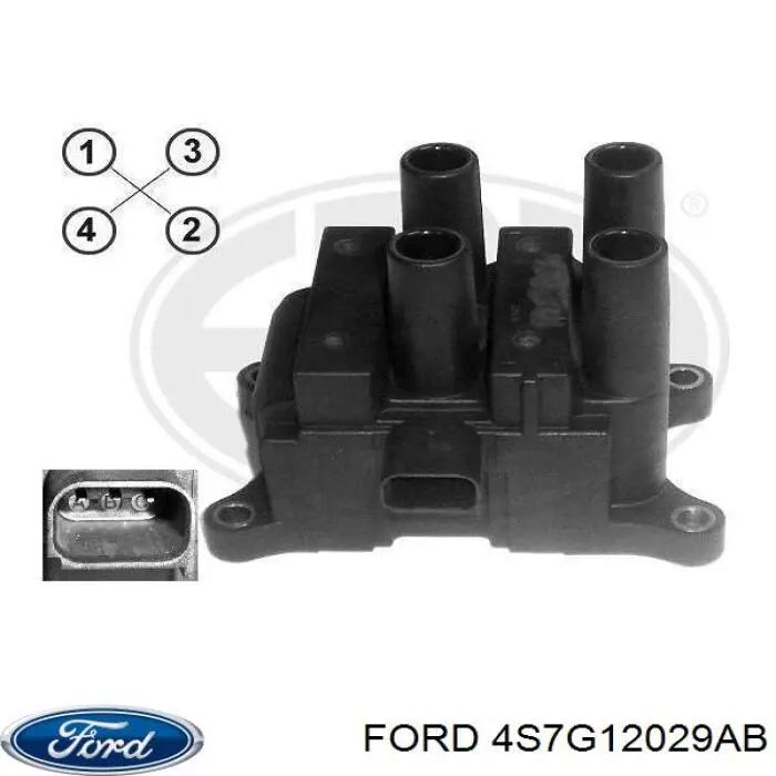 Котушка запалювання 4S7G12029AB Ford