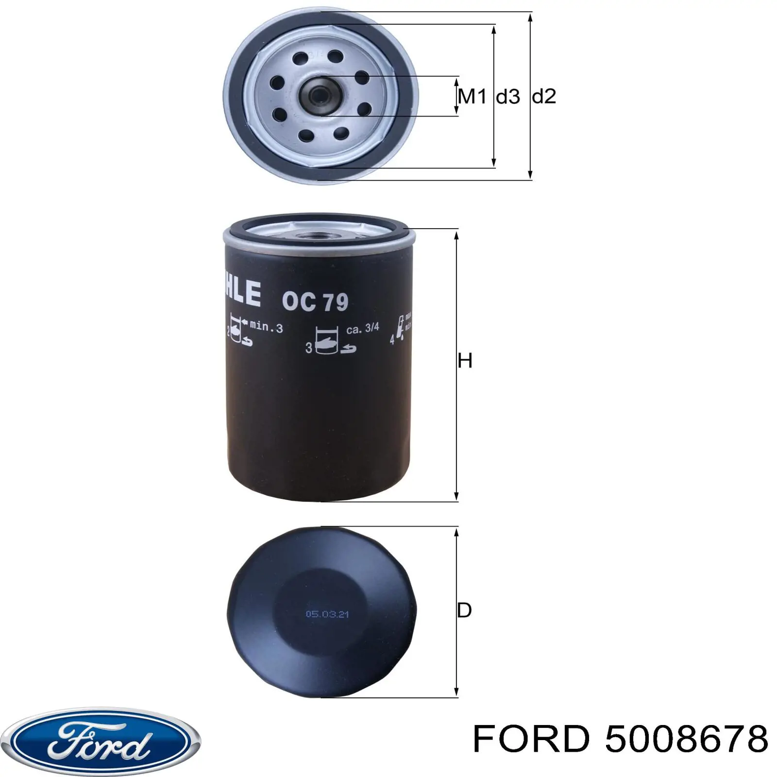 5008678 Ford фільтр масляний
