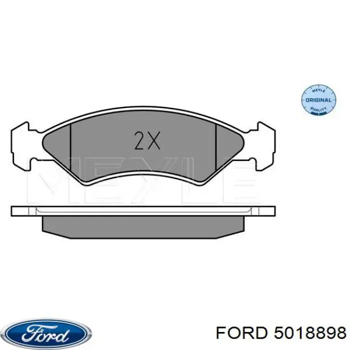 5018898 Ford колодки гальмівні передні, дискові