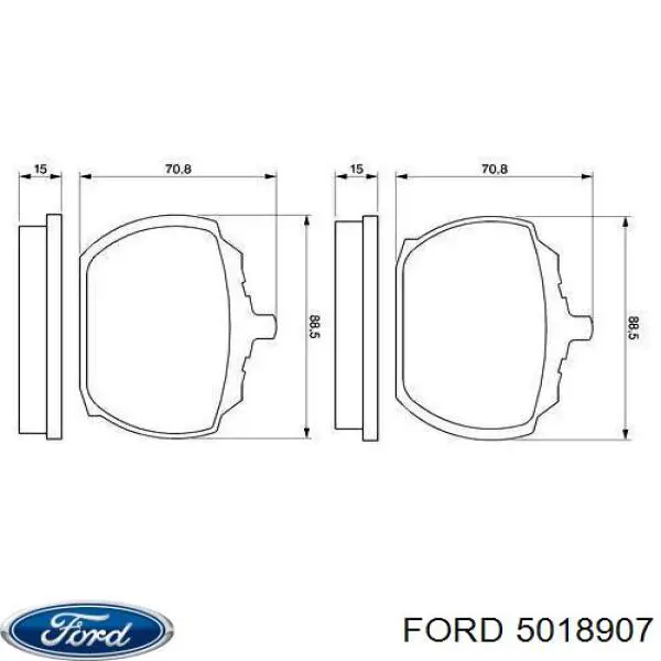 Гальмівні колодки Ford 5018907 ціна, від 10.14 USD