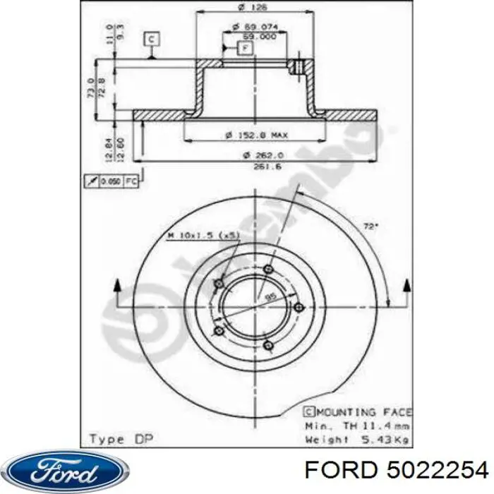 Купити 1776605 Ford Ротор гальмівний