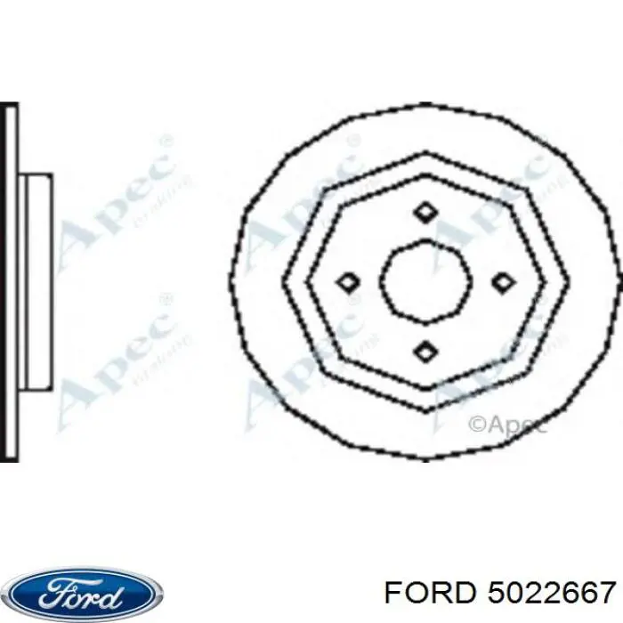 5022667 Ford диск гальмівний задній