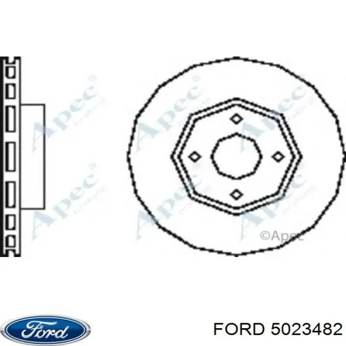 5023482 Ford диск гальмівний передній