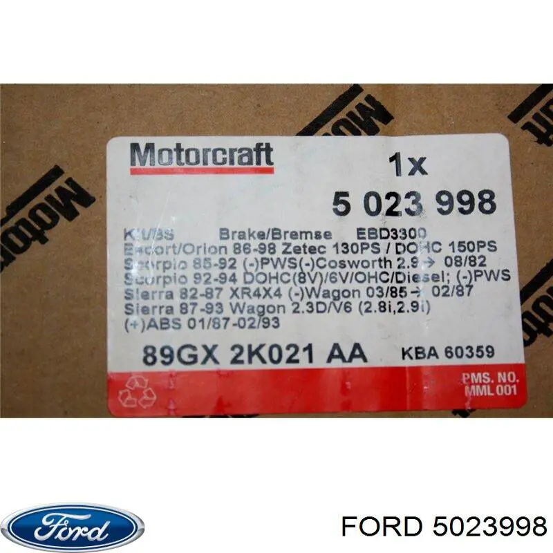 Гальмівні колодки Ford 5023998 ціна, від 14.11 USD