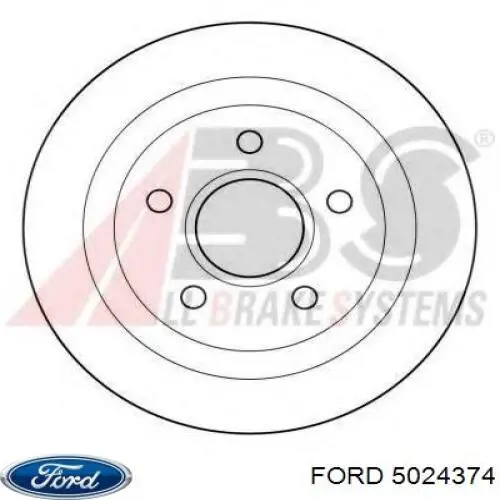5024374 Ford диск гальмівний задній