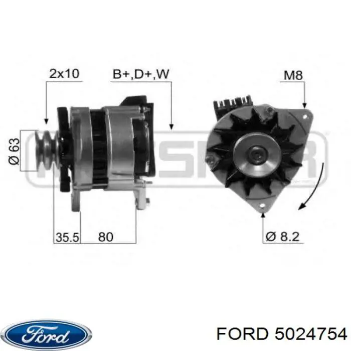 Генератор Ford 5024754 ціна, від 128.66 USD
