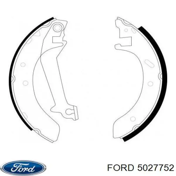 Колодки гальмові задні, барабанні 5027752 Ford