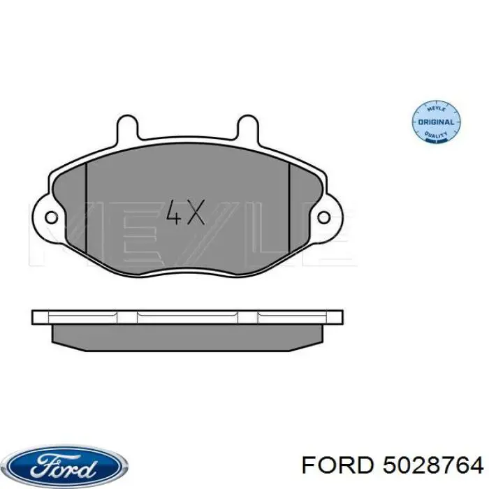 Колодки гальмівні передні, дискові 5028764 Ford