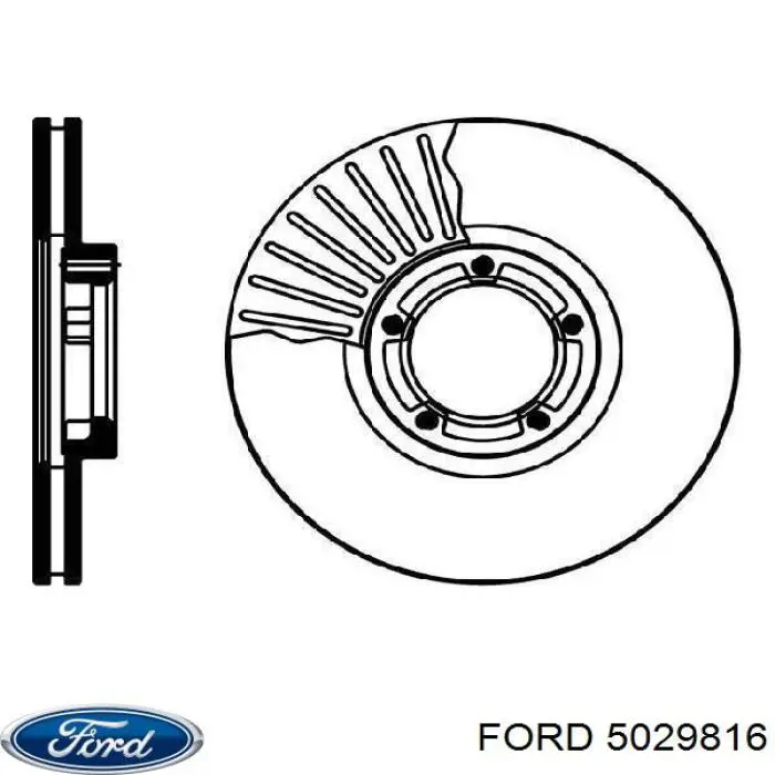 Диск гальмівний передній Ford 5029816