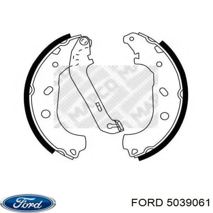 Колодки гальмові задні, барабанні 5039061 Ford