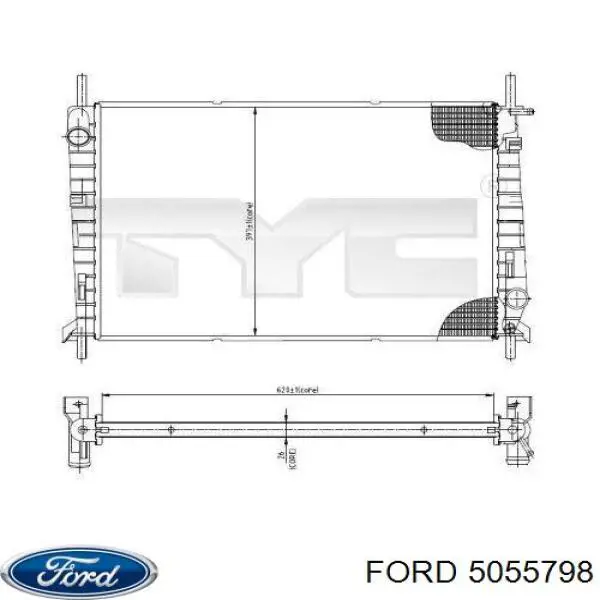 Купити 5055798 Ford Радіатор двигуна