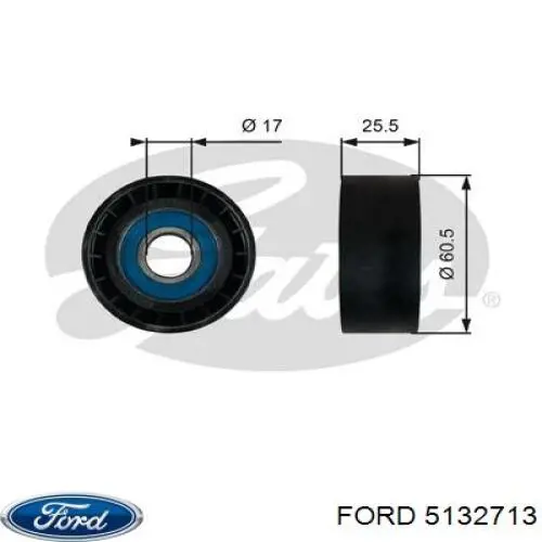 Ролик приводного ременя, паразитний Ford 5132713 ціна, від 7.61 USD