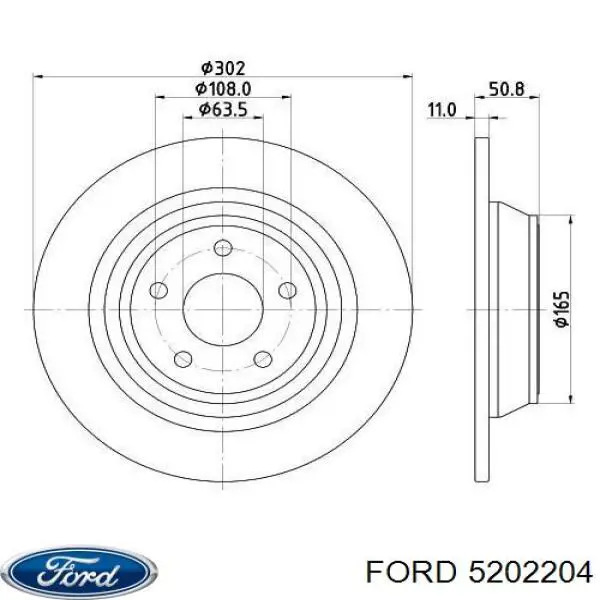 Задні дискові гальма Ford 5202204 ціна, від 51.39 USD