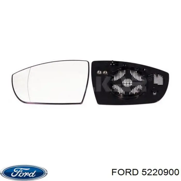 Купити 5220900 Ford Дзеркальний елемент дзеркала заднього виду, лівого