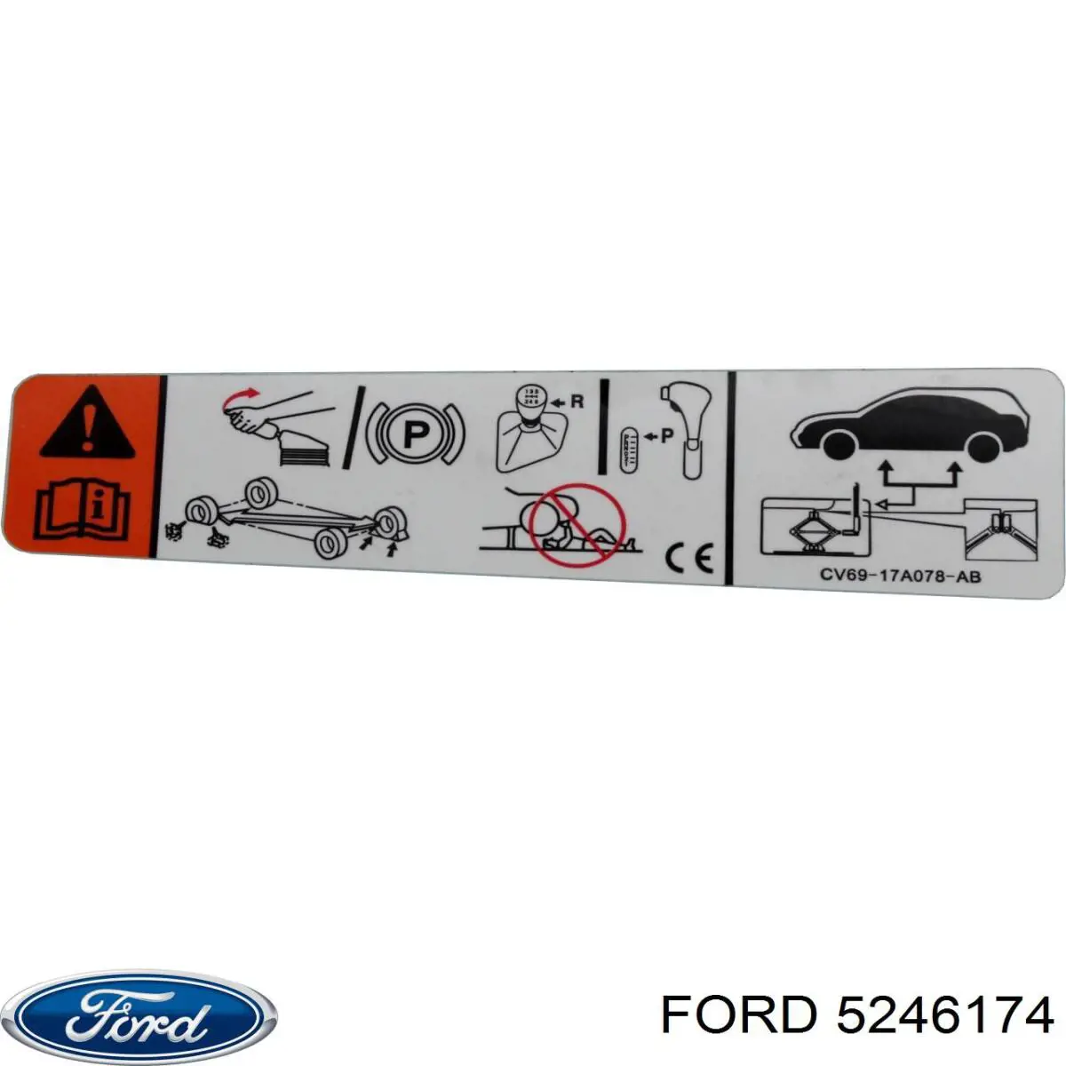 CJ5C17080AB Ford Домкрат автомобільний