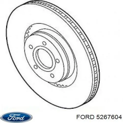 Диск переднього гальма Ford 5267604 ціна, від 77.84 USD
