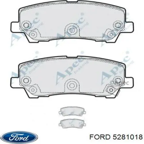 Задні гальмівні колодки Ford 5281018 ціна, від 35.43 USD
