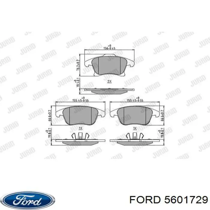 Купити 5601729 Ford Колодки гальмівні передні, дискові