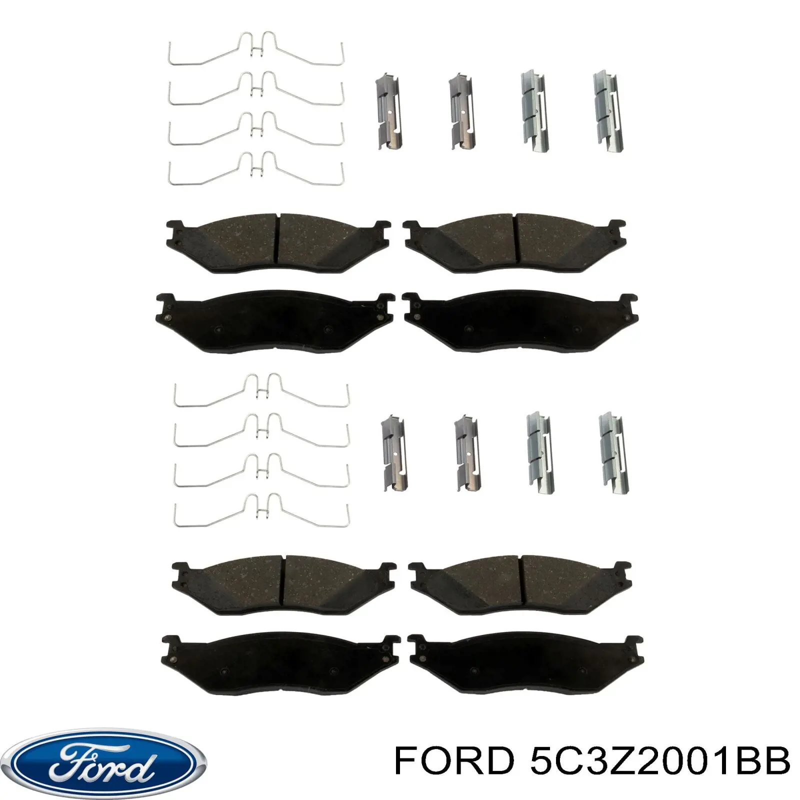 Купити 5C3Z2001BB Ford Колодки гальмівні передні, дискові