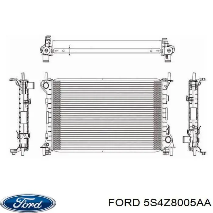 Радіатор охолодження двигуна на Ford Focus ZX4 