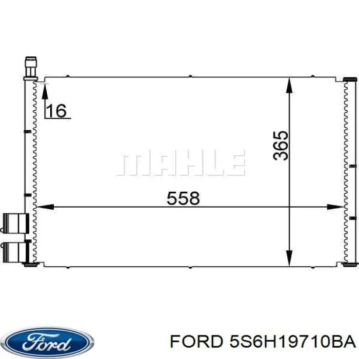 Конденсатор кондиціонера Ford 5S6H19710BA ціна, від 67.38 USD
