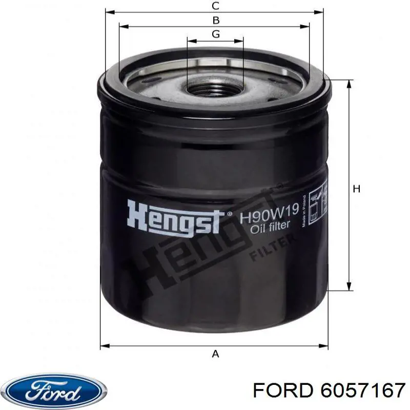 Масляний фільтр двигуна Ford 6057167 ціна, від 3.95 USD