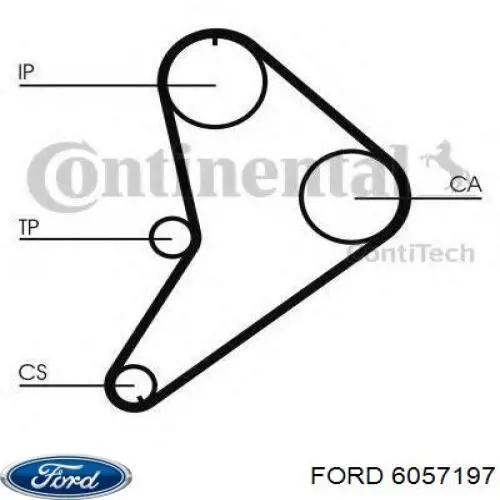Зубчастий ремінь Ford 6057197 ціна, від 5.07 USD