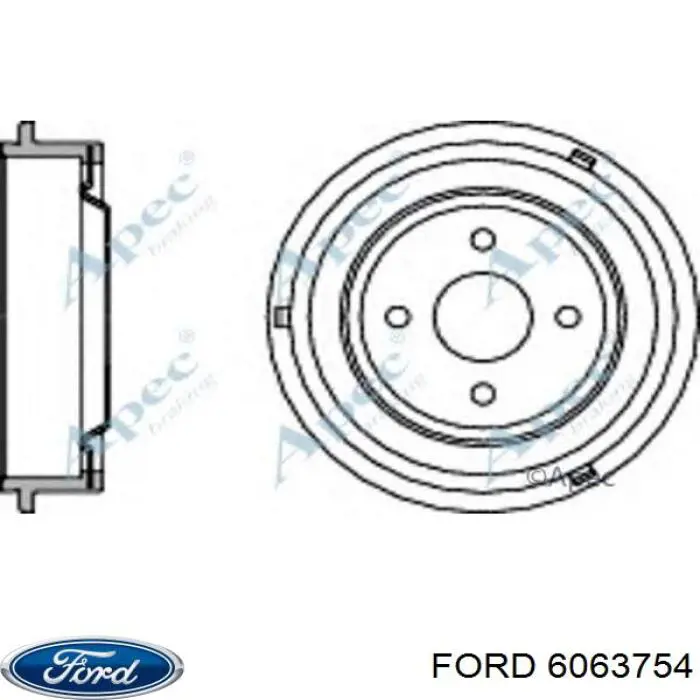 6063754 Ford барабан гальмівний задній
