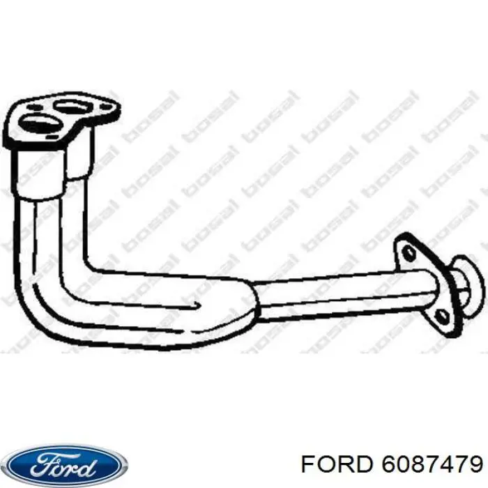 6087479 Ford труба приймальна (штани глушника, передня)