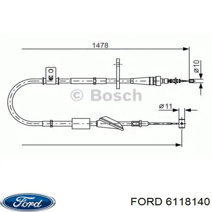 Купити 6118140 Ford Головний гальмівний циліндр