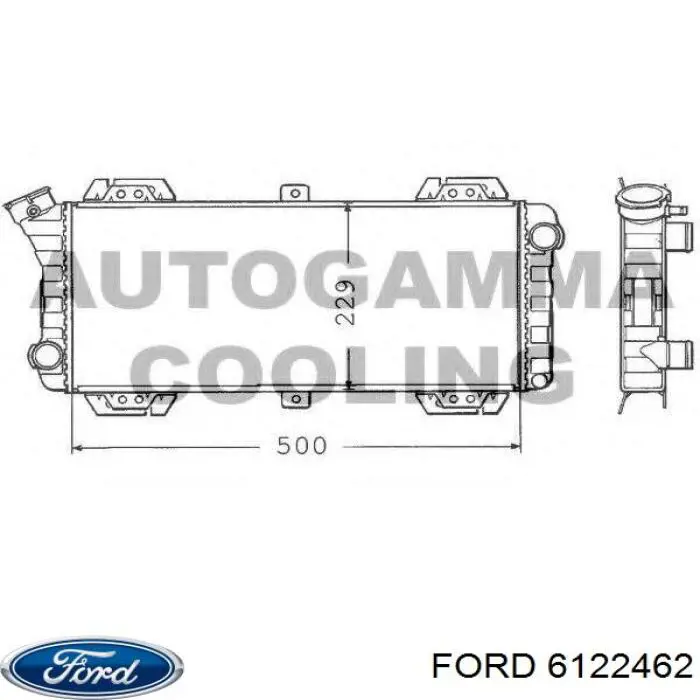 Радіатор 6122462 Ford