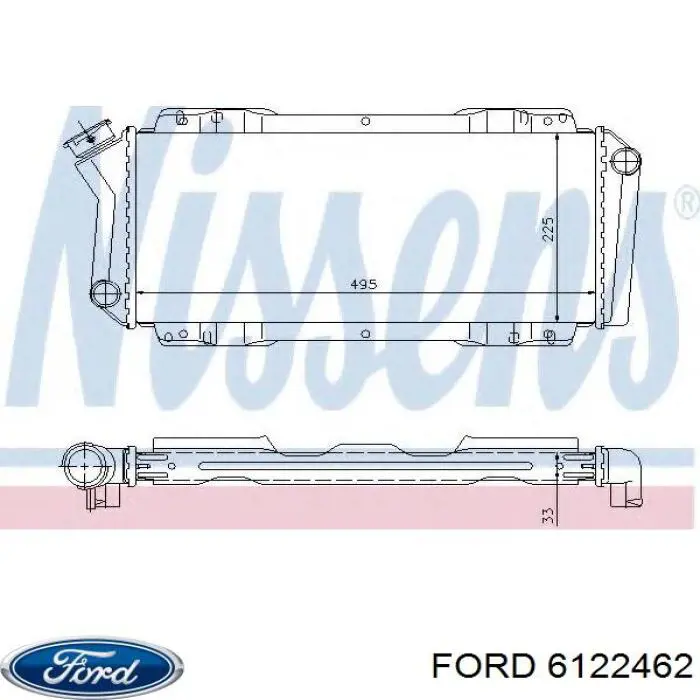 Купити 6122462 Ford Радіатор двигуна