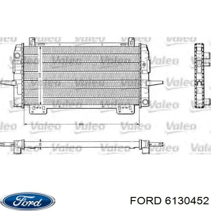 Радіатор основний Ford 6130452 ціна, від 139.35 USD