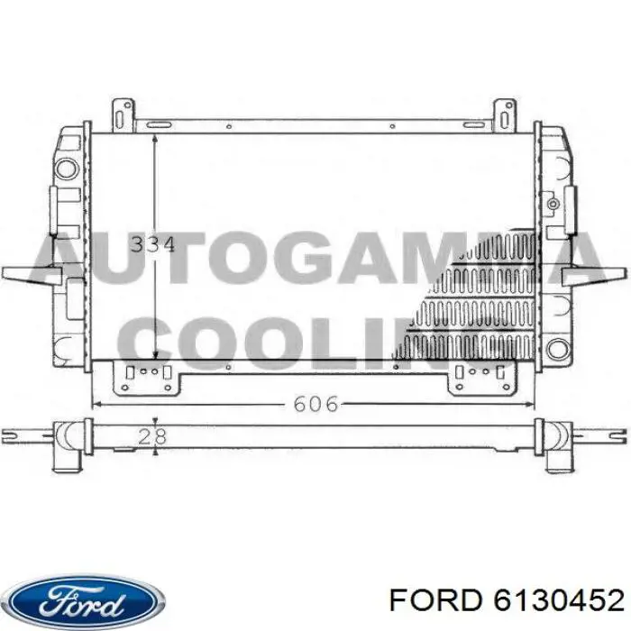 6130452 Ford Радіатор охолодження двигуна