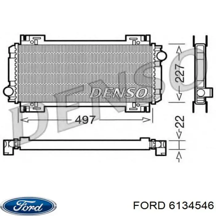 Радіатор 6134546 Ford