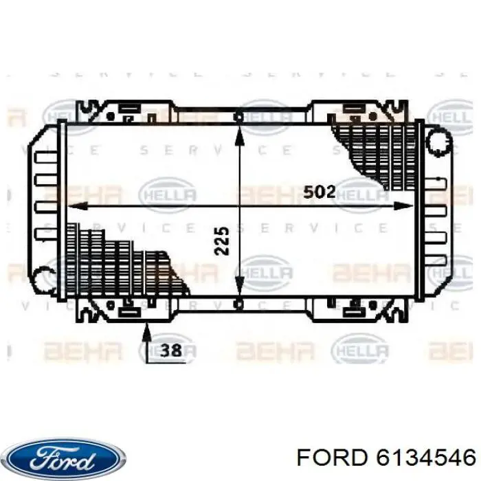Радіатор 6134546 Ford