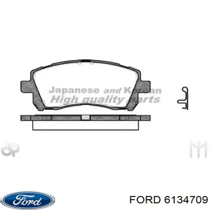 6134709 Ford колодки гальмівні передні, дискові