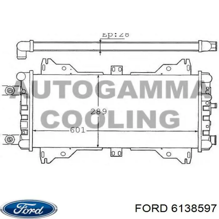 Купити 6138597 Ford Радіатор двигуна
