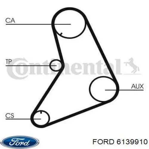 Купити 6139910 Ford Ремінь газорозподільного механізму