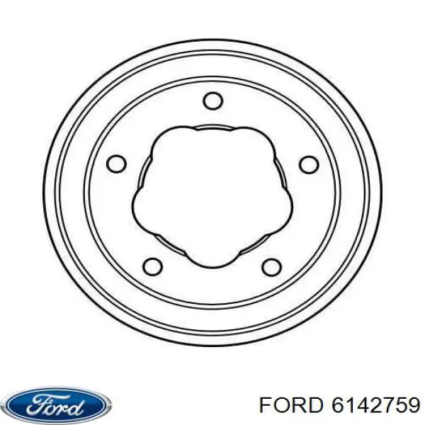 Барабан гальмівний задній 6142759 Ford