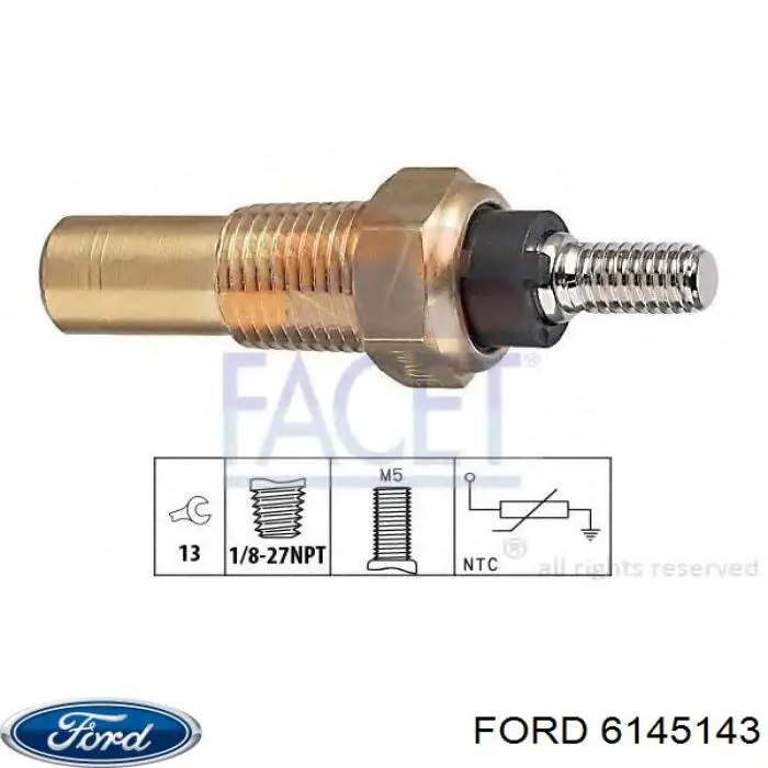 6145143 Ford датчик температури охолоджуючої рідини