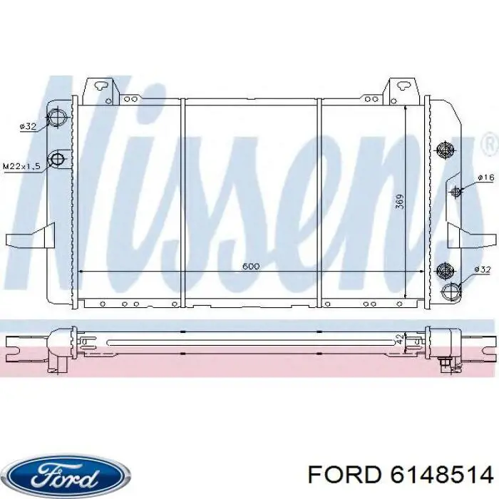 Радіатор основний Ford 6148514 ціна, від 135.15 USD