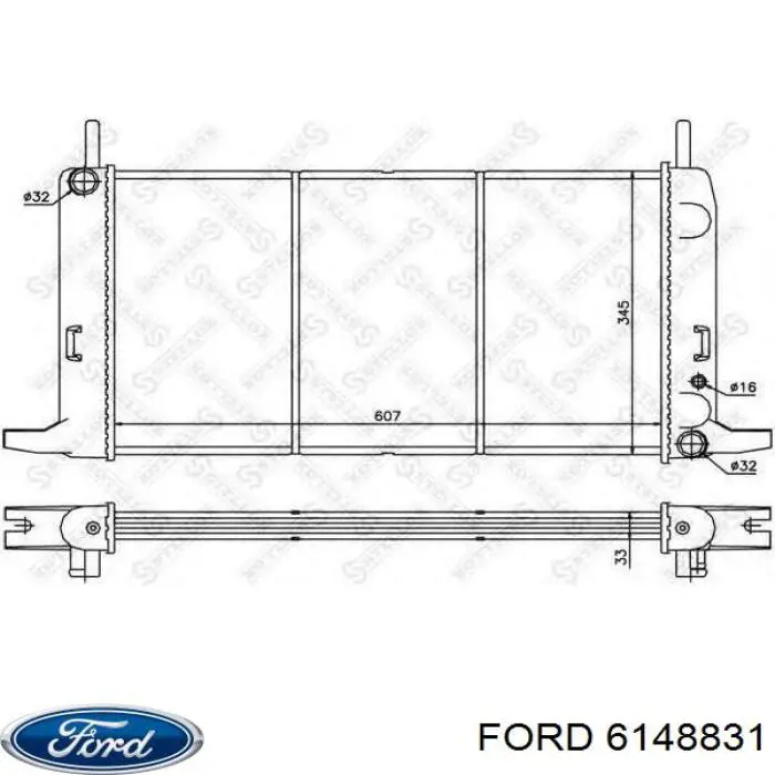6148831 Ford Радіатор охолодження двигуна
