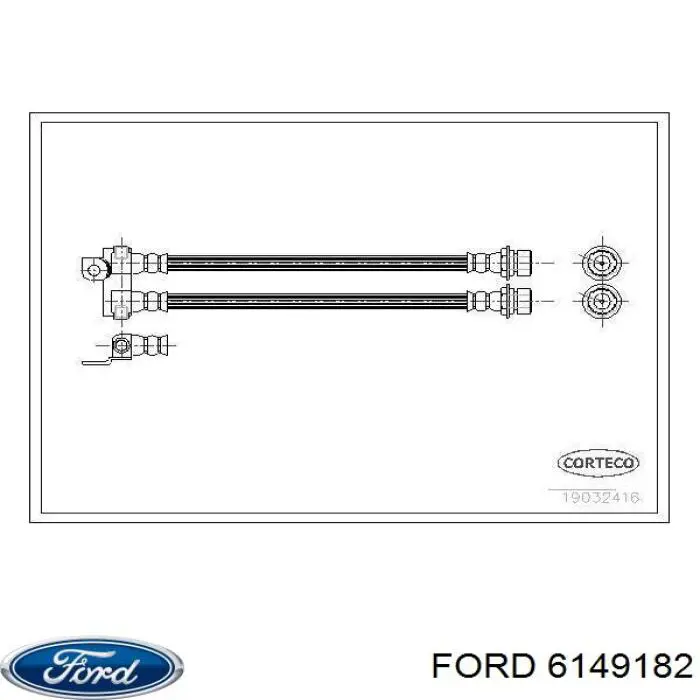 Шланг гальмівний задній 1089437 Ford