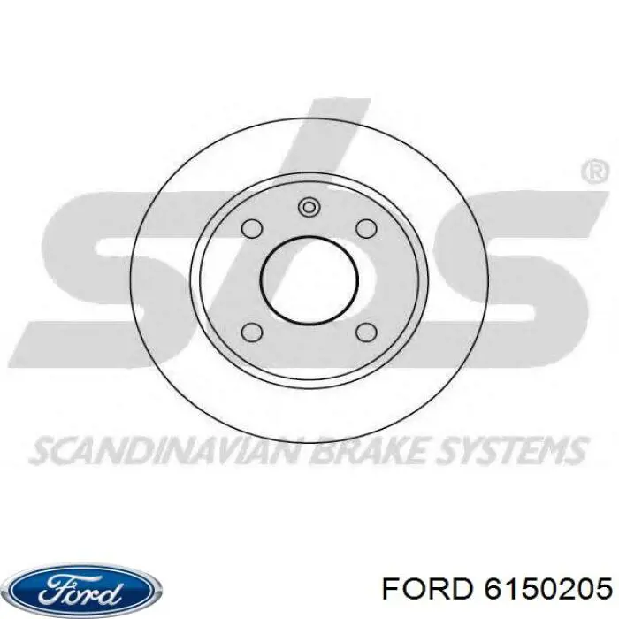 Диск переднього гальма Ford 6150205 ціна, від 20.82 USD
