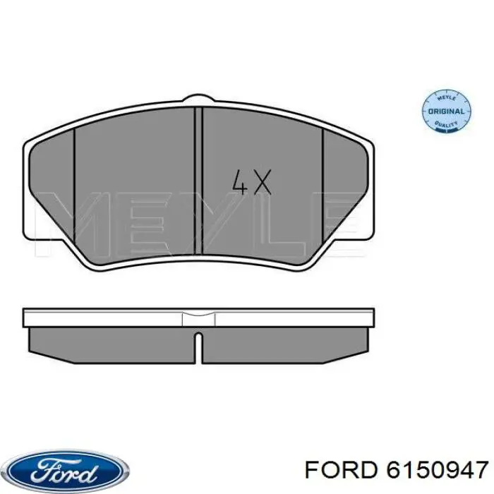 Гальмівні колодки Ford 6150947 ціна, від 15.68 USD