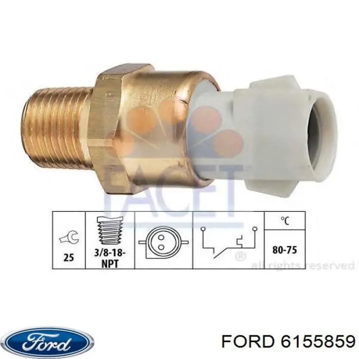 Датчик температури радіатора Ford 6155859 ціна, від 8.69 USD