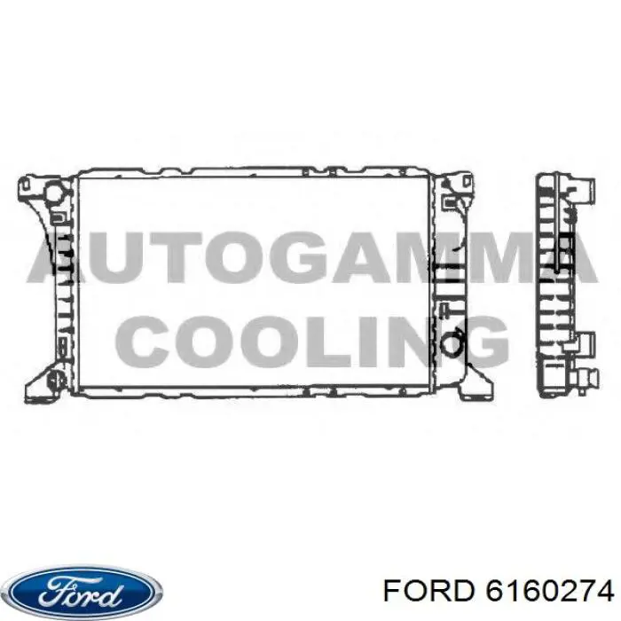 6160274 Ford радіатор охолодження двигуна