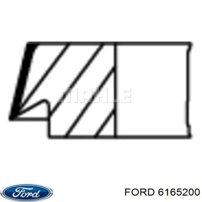 Кільця поршневі на 1 циліндр, STD. Ford Ka (RBT) (Форд Ка)