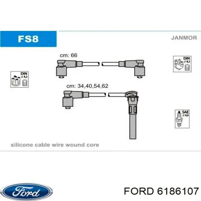 Дроти запалювання Ford 6186107 ціна, від 24.84 USD